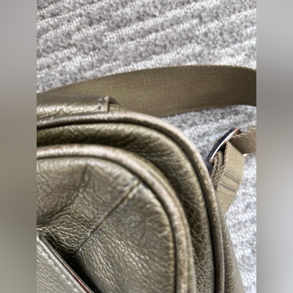 Olive Green Alexis Hudson genuine leather crossbody. - Picture 8 of 14